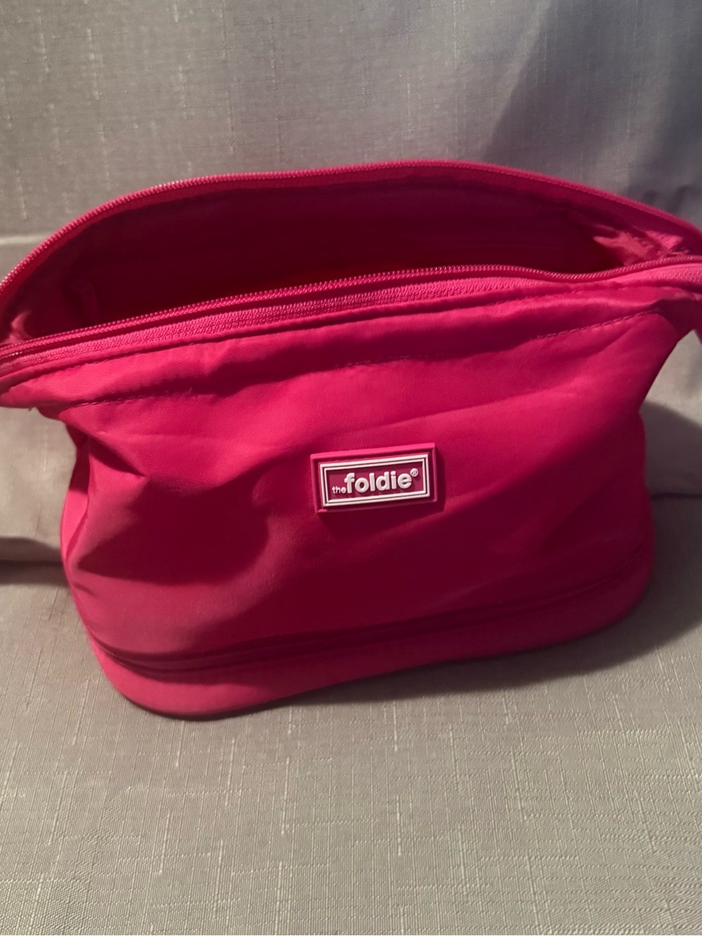 The Foldie Pink Foldable Cosmetic Case